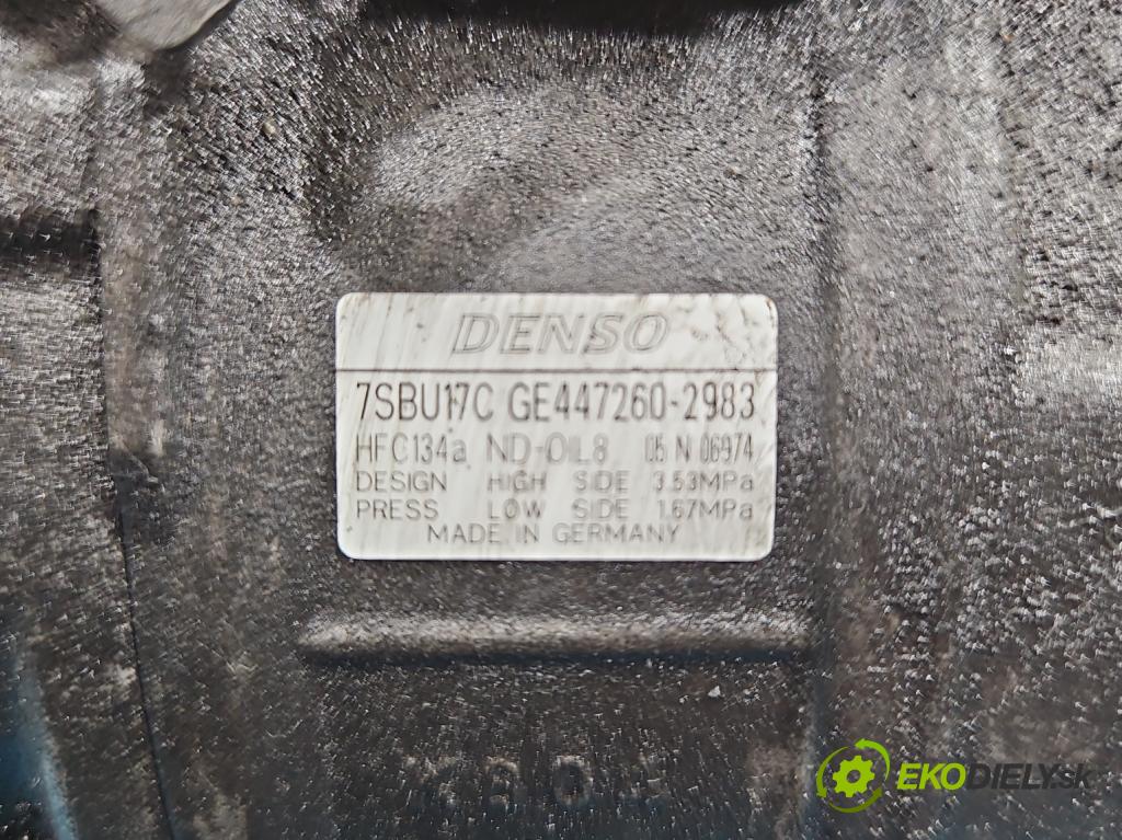 Bmw X6 E71 2007–2014 3.0d 306KM automatic 225 kW 2993 cm3 5- Kompresor: klíma 447260-2983 (Kompresor klimatizace)