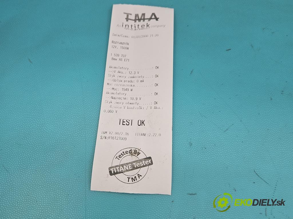 Bmw X6 E71 2007–2014 3.0d 306KM automatic 225 kW 2993 cm3 5- štartér 0001115069 (Štartér)