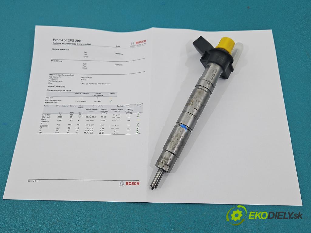 Bmw X6 E71 2007–2014 3.0d 306KM automatic 225 kW 2993 cm3 5- vstrek 0445117017 (Vstrekovač paliva)