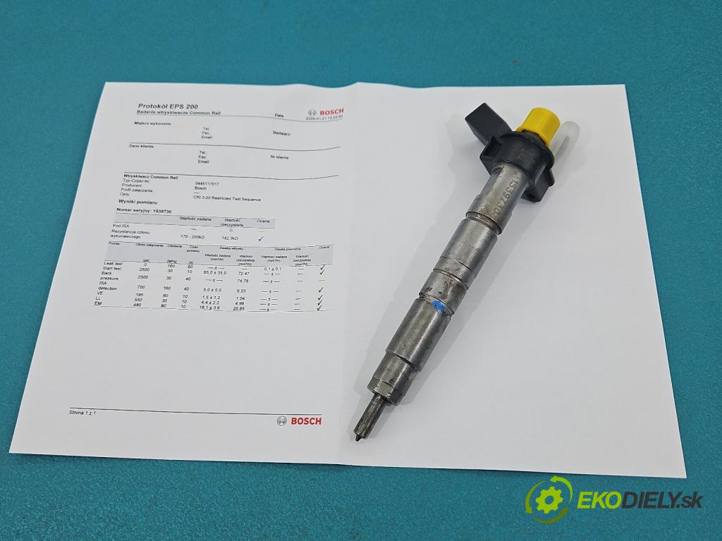 Bmw X6 E71 2007–2014 3.0d 306KM automatic 225 kW 2993 cm3 5- vstrek 0445117017 (Vstrekovač paliva)