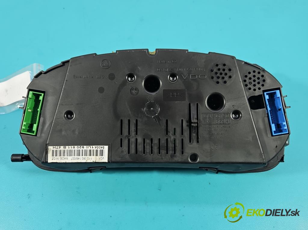 Skoda Octavia I 1996-2010 1.6 SR 102 HP manual 75 kW 1595 cm3 5- prístrojovka/ budíky 1U0920811B (Prístrojová doska)