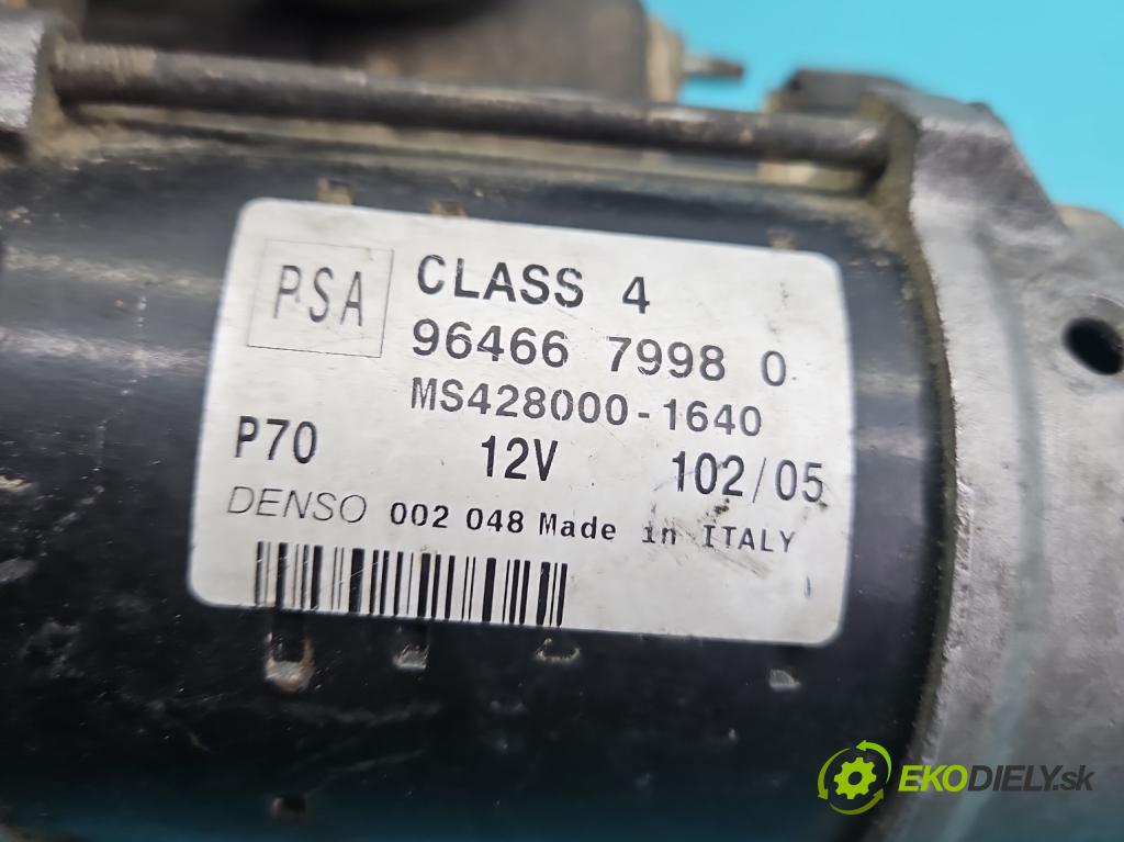 Peugeot 206 1.4 hdi 68 HP manual 50 kW 1398 cm3 5- štartér 9646679980 (Štartér)
