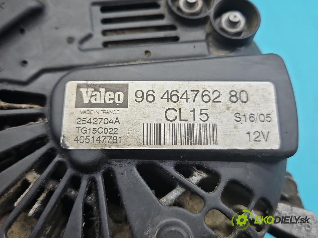 Peugeot 206 1.4 hdi 68 HP manual 50 kW 1398 cm3 5- Alternator 9646476280 (Alternátor)