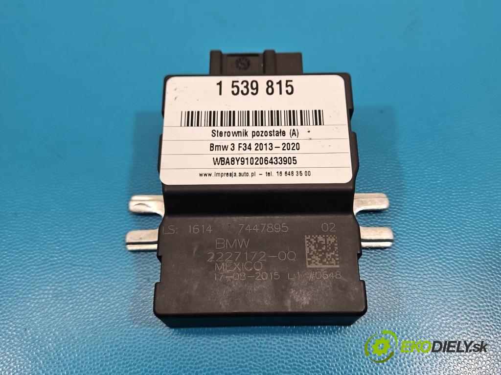 Bmw 3 F34 2013-2020 2.0d 190 HP automatic 140 kW 1999 cm3 5- riadiaca jednotka ostatné 7447895