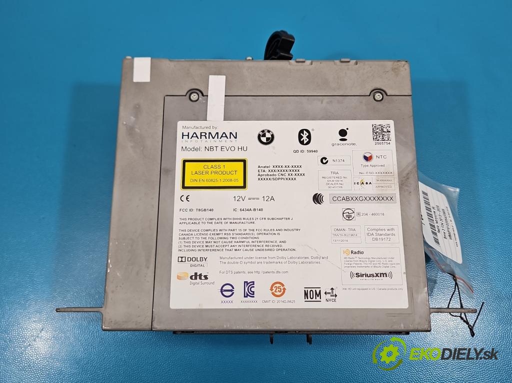 Bmw 3 F34 2013-2020 2.0d 190 HP automatic 140 kW 1999 cm3 5- Radio originál 680924301