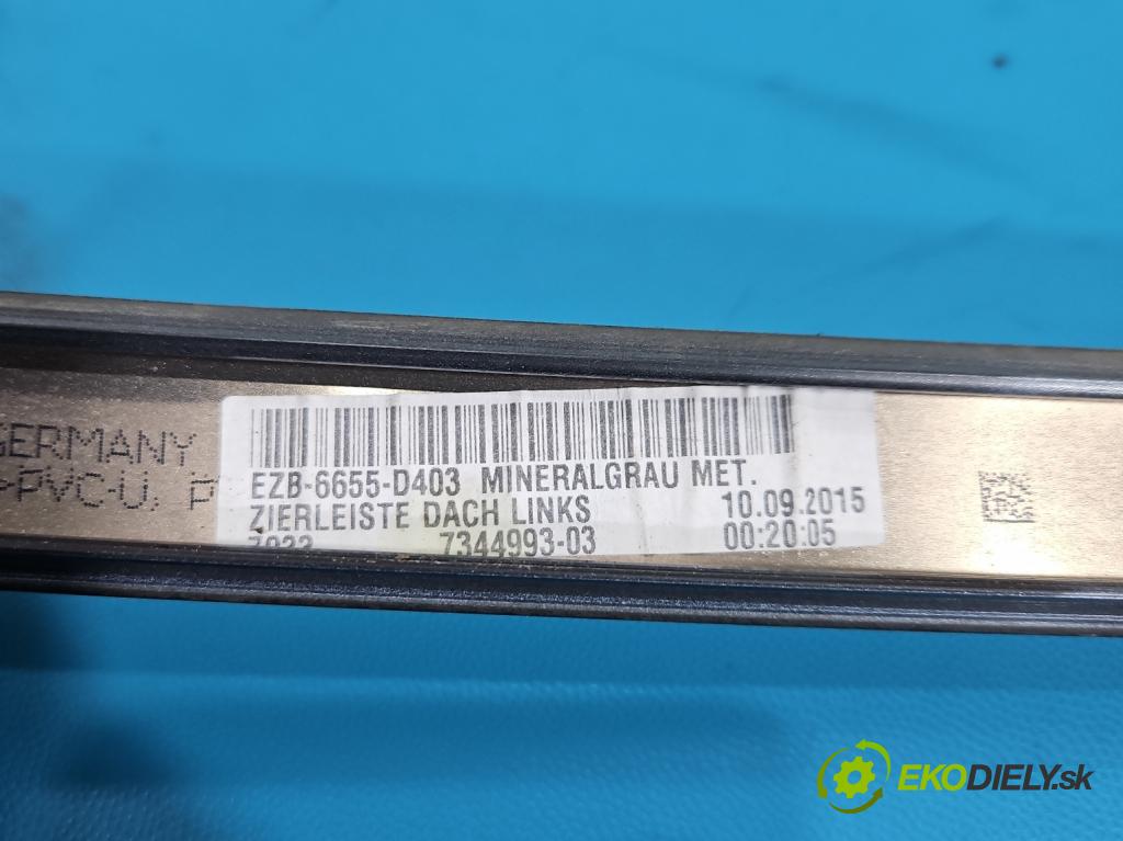 Bmw 3 F34 2013-2020 2.0d 190 hp automatic 140 kW 1999 cm3 5- lišta střecha: levé 7344993-03