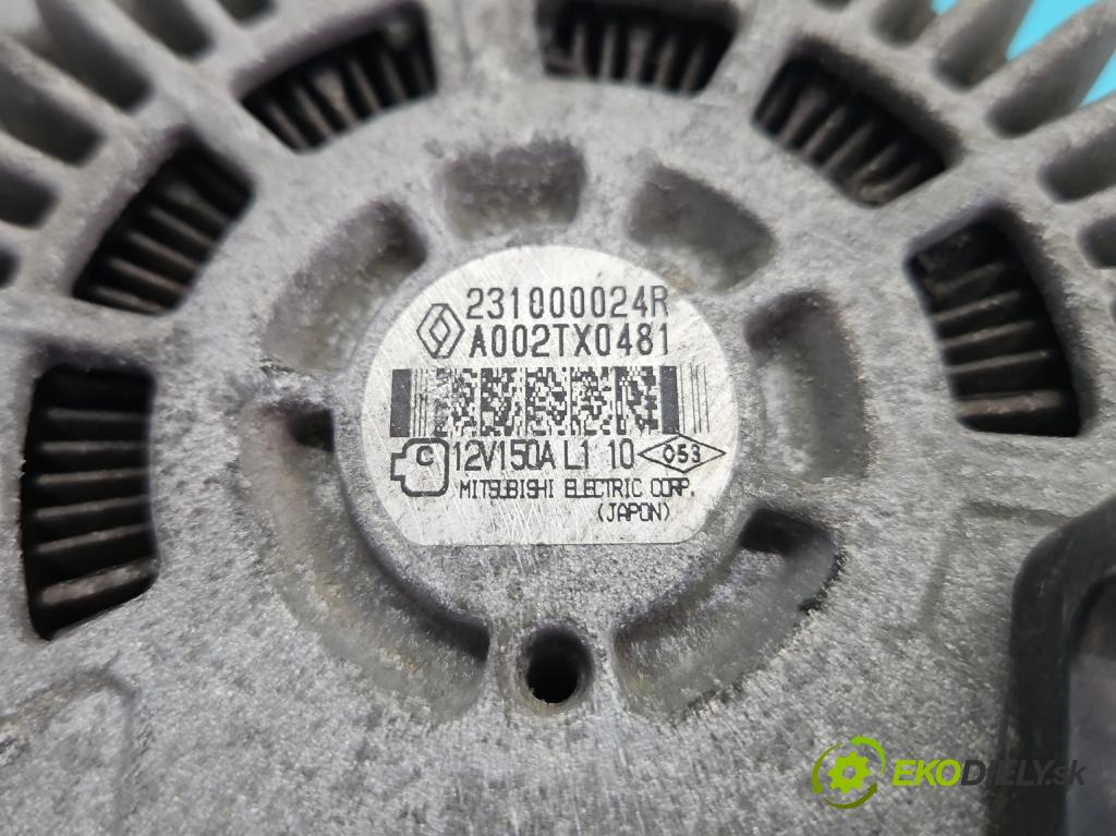 Renault Megane III 2008-2016 1.4 TCE: 131 HP manual 96 kW 1397 cm3 5- Alternator 231000024R (Alternátor)