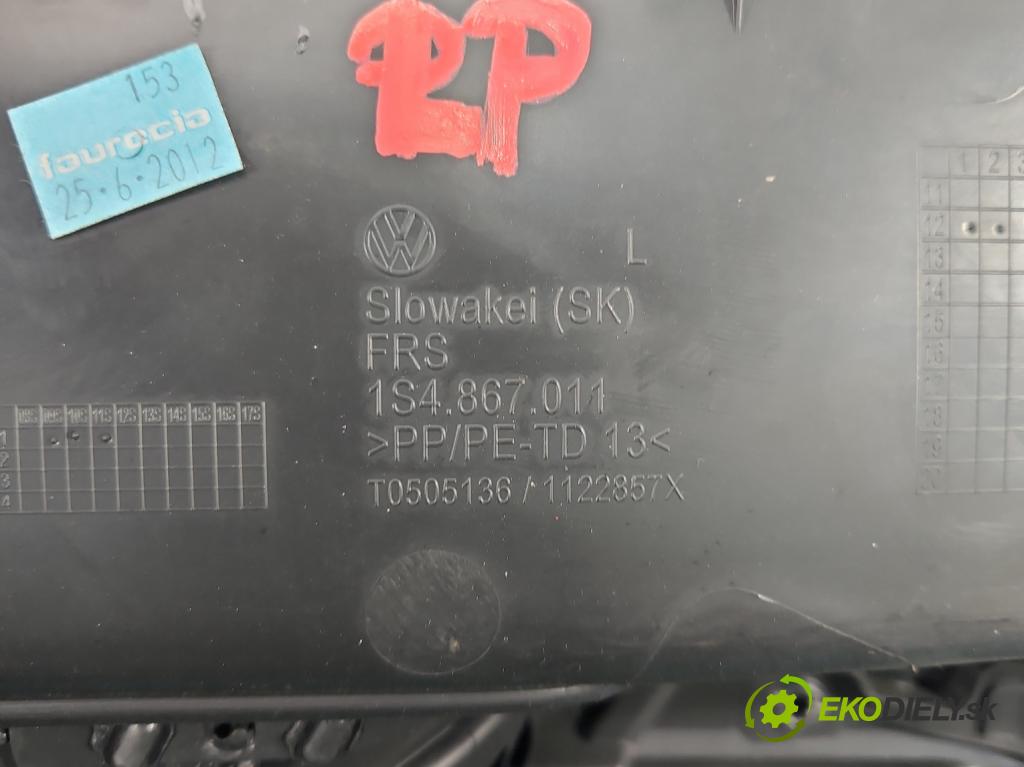 Skoda Citigo 2011-2019 1.0 MPI 60 HP manual 44 kW 999 cm3 5- Čalounictví: dvere predné ľavé 1S4867011