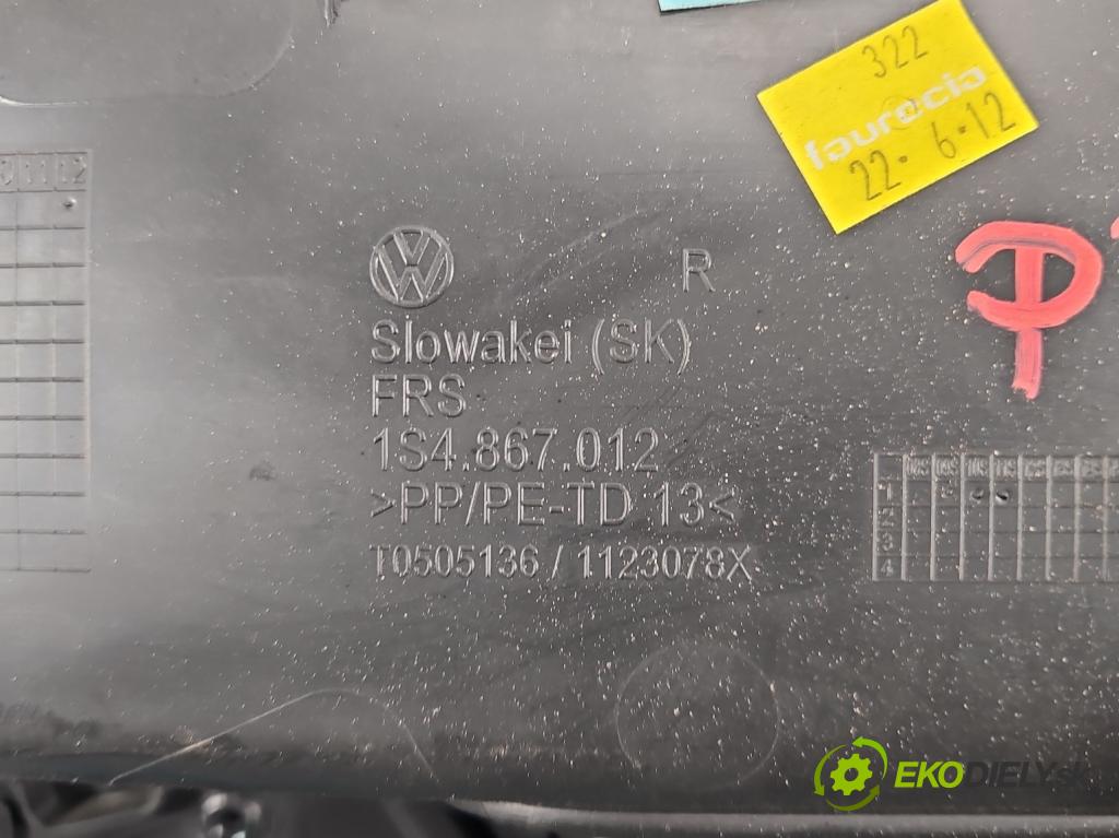Skoda Citigo 2011-2019 1.0 MPI 60 HP manual 44 kW 999 cm3 5- Čalounictví: dvere predné pravé 1S4867012