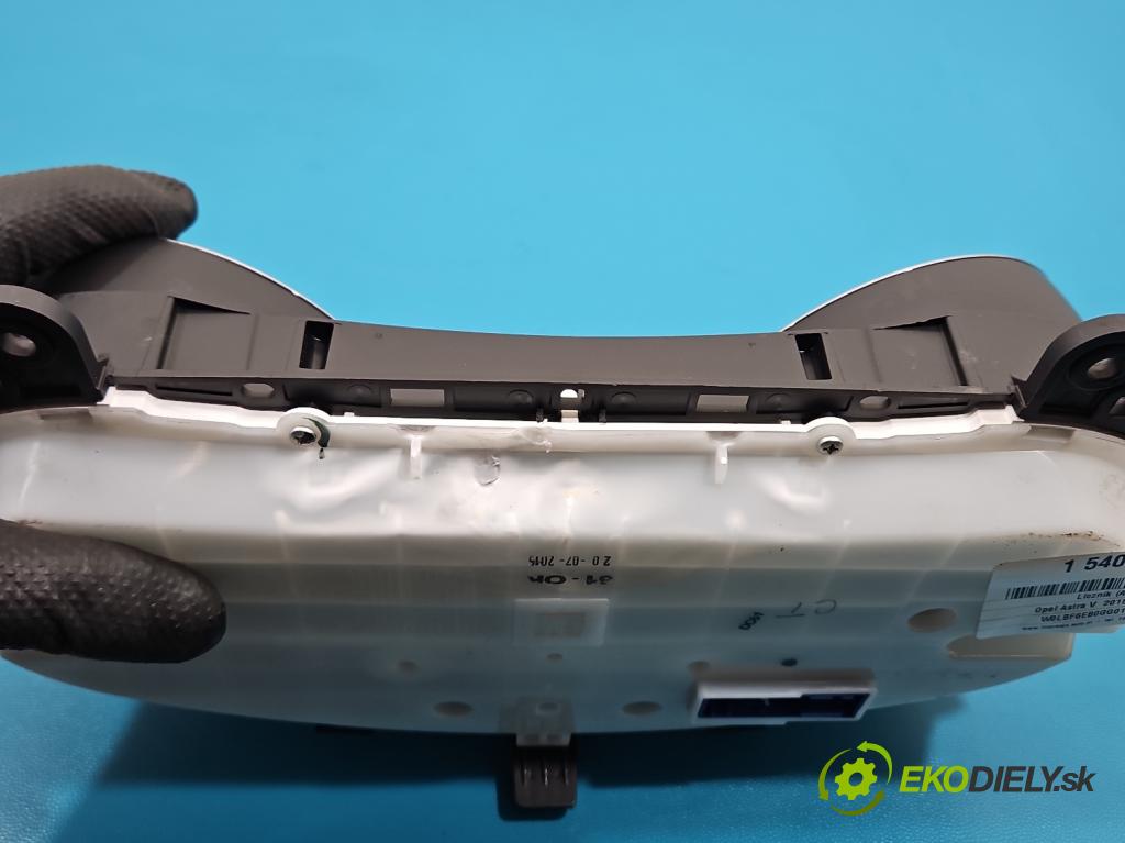 Opel Astra V  2015-2022 1.4 T 125 HP manual 92 kW 1399 cm3 5- prístrojovka/ budíky 39035239 (Prístrojová doska)