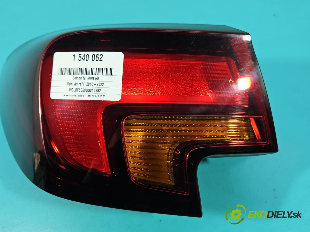 Opel Astra V  2015-2022 1.4 T 125 HP manual 92 kW 1399 cm3 5- svetlo / reflektor zadné ľavé 39015943 (Kľučka dverí ostatné)