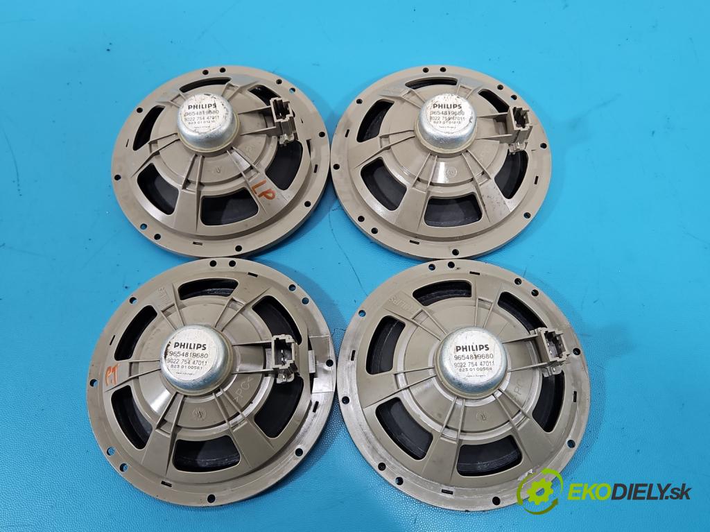 Citroen C5 II 2008-2017 2.0 hdi 136 HP automatic 100 kW 1997 cm3 4- reproduktory komplet 9654819680