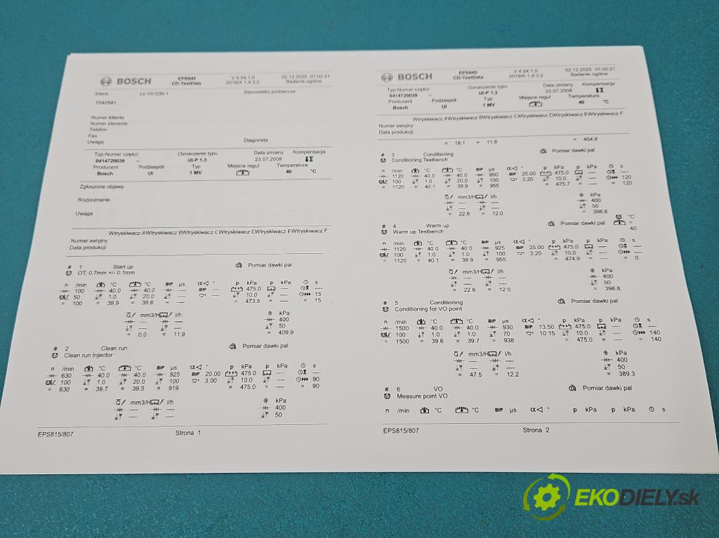 Seat Toledo II 1998-2004 1.9 tdi 150 HP manual 110 kW 1896 cm3 4- vstrekovacie čerpadlo 0414720039 (Vstrekovač paliva)