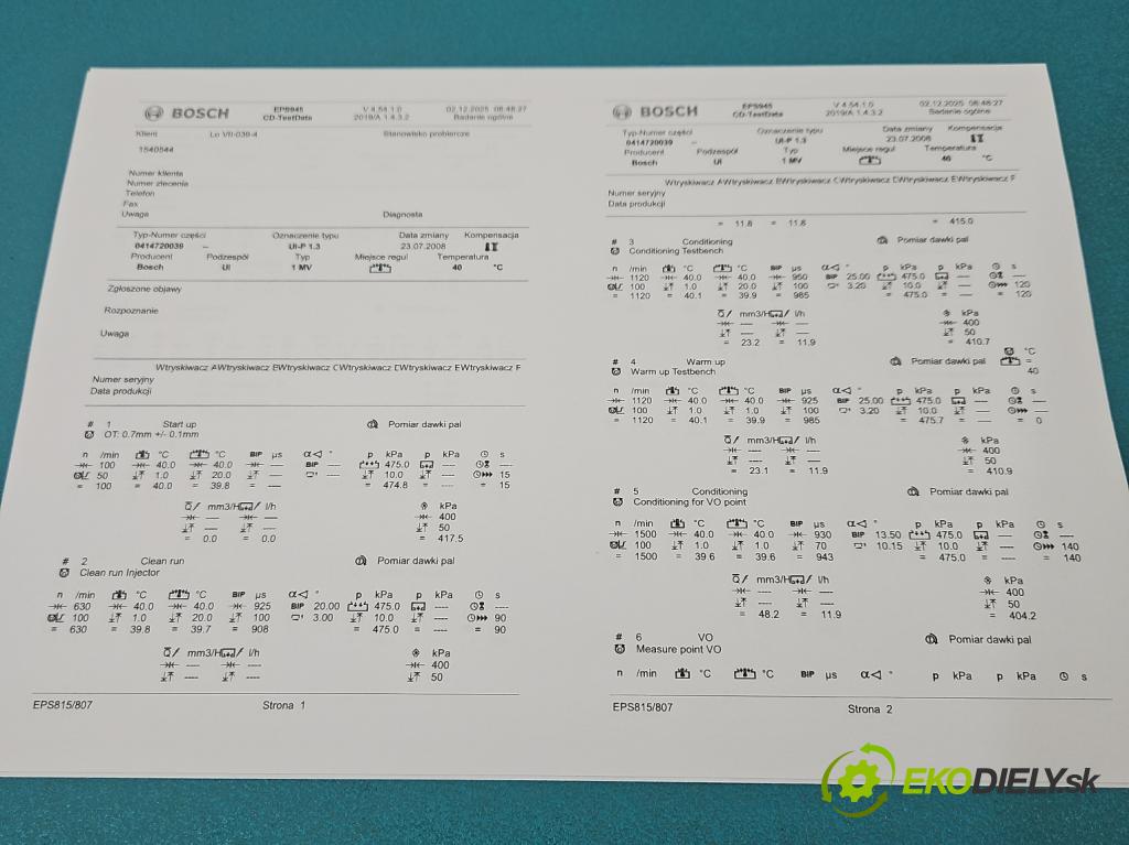Seat Toledo II 1998-2004 1.9 tdi 150 HP manual 110 kW 1896 cm3 4- vstrekovacie čerpadlo 0414720039 (Vstrekovač paliva)