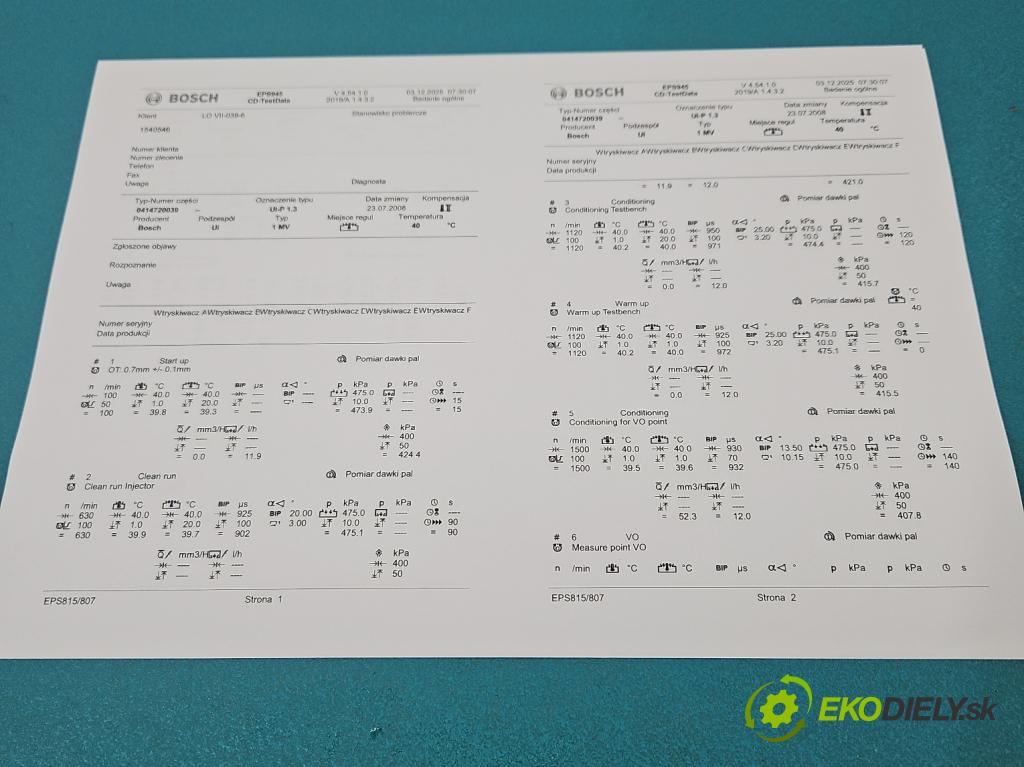 Seat Toledo II 1998-2004 1.9 tdi 150 HP manual 110 kW 1896 cm3 4- vstrekovacie čerpadlo 0414720039 (Vstrekovač paliva)