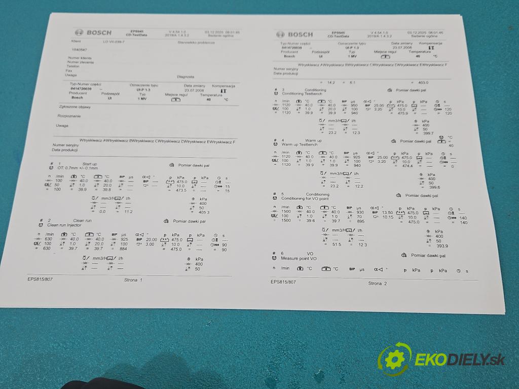 Seat Toledo II 1998-2004 1.9 tdi 150 HP manual 110 kW 1896 cm3 4- vstrekovacie čerpadlo 0414720039 (Vstrekovač paliva)