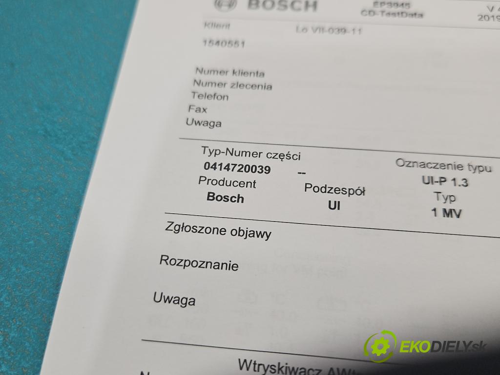Audi A3 8L 1996-2003 1.9 tdi 131 HP manual 96 kW 1896 cm3 5- vstrekovacie čerpadlo 0414720039 (Vstrekovač paliva)