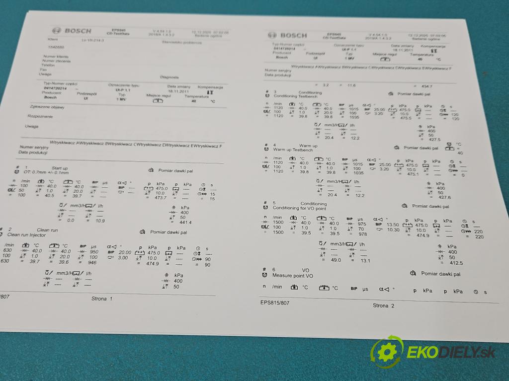 Skoda Superb I 2001-2008 1.9 tdi 131 HP manual 96 kW 1896 cm3 4- vstrekovacie čerpadlo 0414720214 (Vstrekovač paliva)