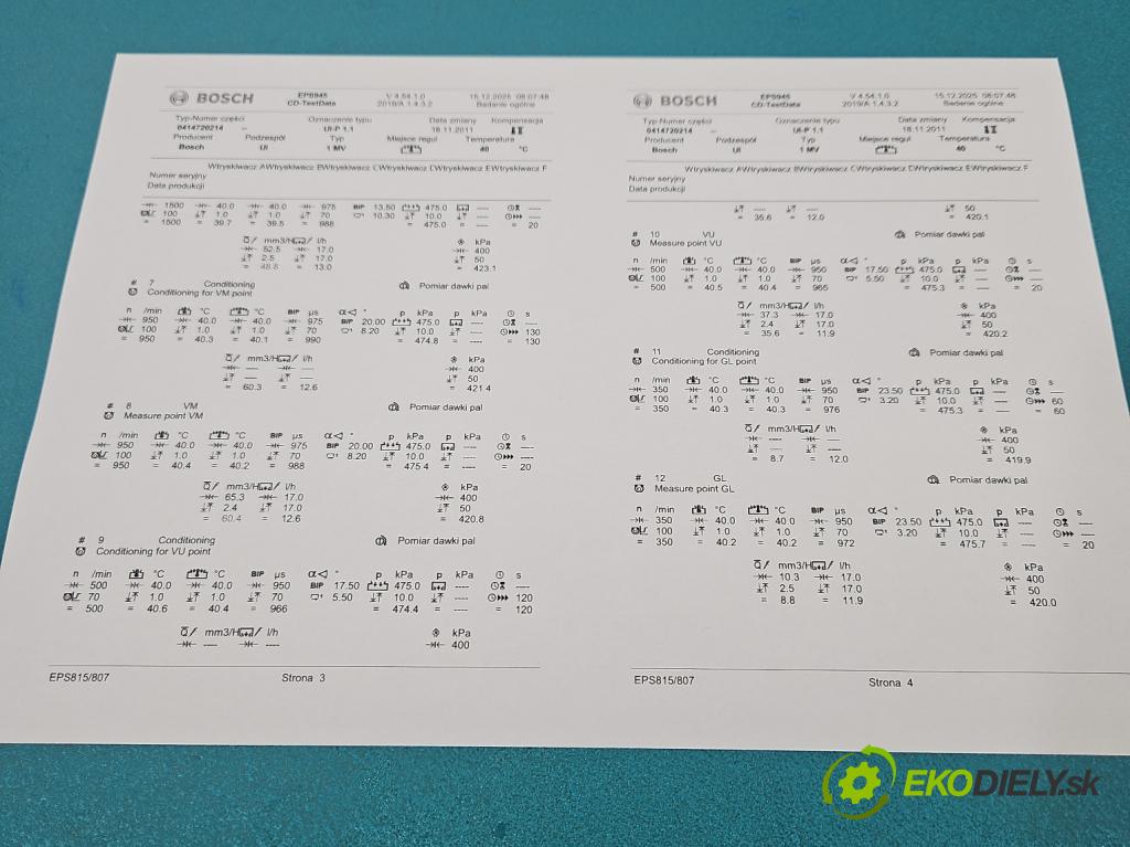 Skoda Superb I 2001-2008 1.9 tdi 131 HP manual 96 kW 1896 cm3 4- vstrekovacie čerpadlo 0414720214 (Vstrekovač paliva)
