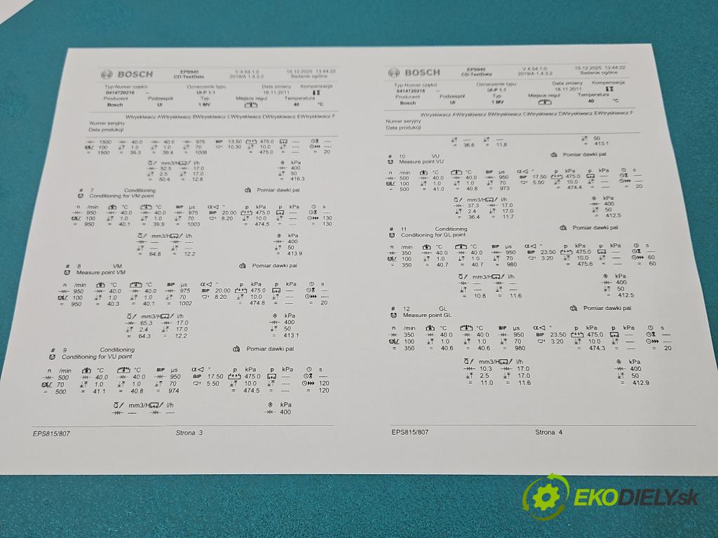 Vw Passat B5 1995-2005 1.9 tdi 131 HP manual 96 kW 1896 cm3 5- vstrekovacie čerpadlo 0414720216 (Vstrekovač paliva)