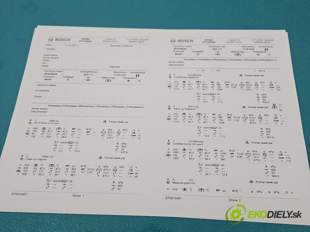 Seat Alhambra I 1996-2010 2.0 tdi 140 HP manual 103 kW 1968 cm3 5- vstrekovacie čerpadlo 0414720229 (Vstrekovač paliva)