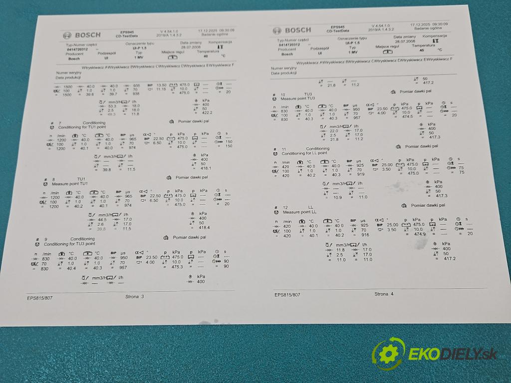 Vw Passat B6 2005-2010 2.0 tdi 140 HP manual 103 kW 1968 cm3 5- vstrekovacie čerpadlo 0414720312 (Vstrekovač paliva)