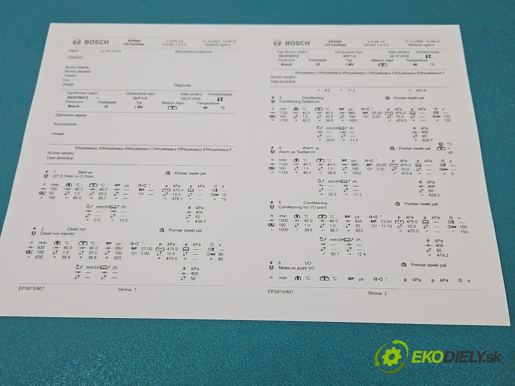Vw Passat B6 2005-2010 2.0 tdi 140 HP manual 103 kW 1968 cm3 5- vstrekovacie čerpadlo 0414720312 (Vstrekovač paliva)