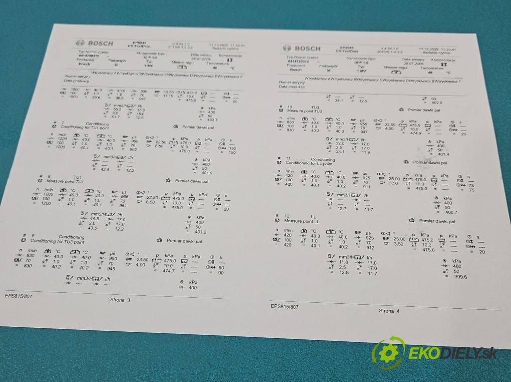 Vw Passat B6 2005-2010 2.0 tdi 140 HP manual 103 kW 1968 cm3 5- vstrekovacie čerpadlo 0414720312 (Vstrekovač paliva)