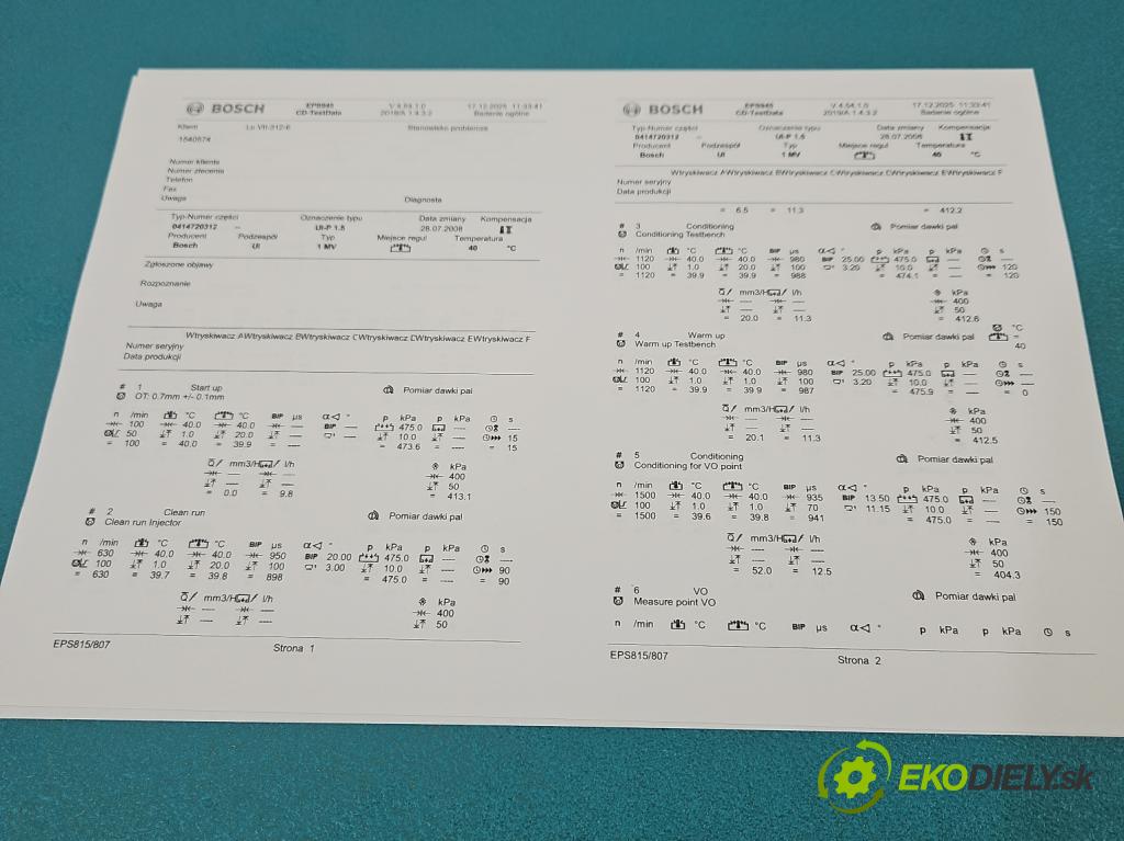 Vw Passat B6 2005-2010 2.0 tdi 140 HP manual 103 kW 1968 cm3 5- vstrekovacie čerpadlo 0414720312 (Vstrekovač paliva)