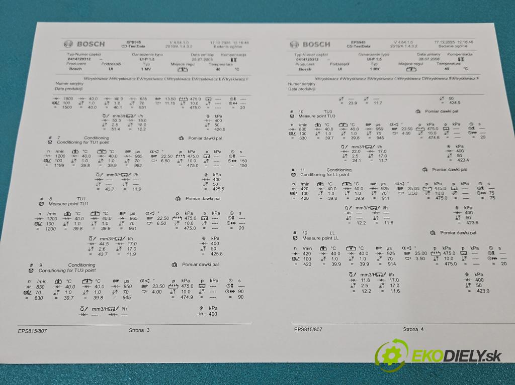 Vw Passat B6 2005-2010 2.0 tdi 140 HP manual 103 kW 1968 cm3 5- vstrekovacie čerpadlo 0414720312 (Vstrekovač paliva)