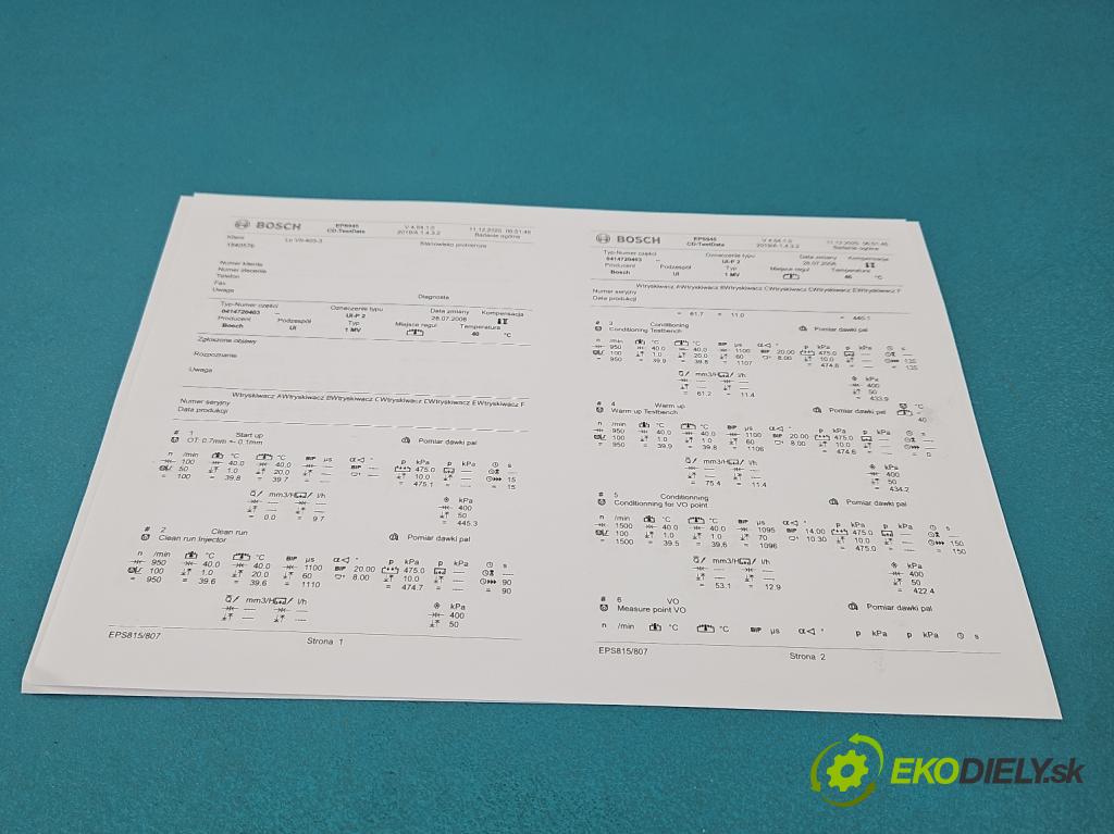 Vw Touran I 2003-2015 2.0 tdi 140 HP manual 103 kW 1968 cm3 5- vstrekovacie čerpadlo 0414720403 (Vstrekovač paliva)