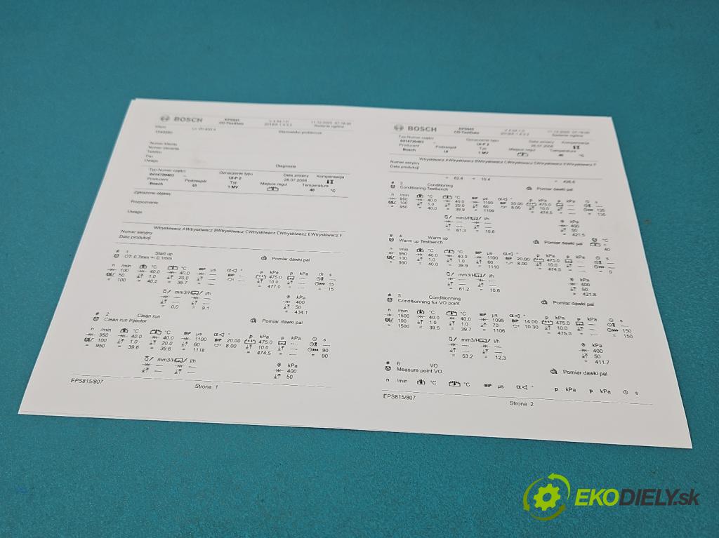 Vw Touran I 2003-2015 2.0 tdi 140 HP manual 103 kW 1968 cm3 5- vstrekovacie čerpadlo 0414720403 (Vstrekovač paliva)