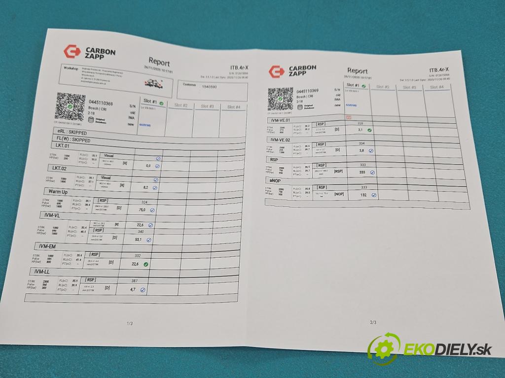 Vw Passat B7 2010-2014 2.0 tdi 140 HP manual 103 kW 1968 cm3 4- vstrek 0445110369 (Vstrekovač paliva)