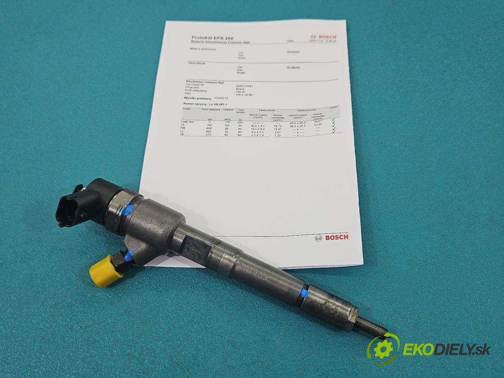 Opel Combo D 2011-2018 1.3 cdti 90 HP manual 66 kW 1251 cm3 5- vstrek 0445110351 (Vstrekovač paliva)