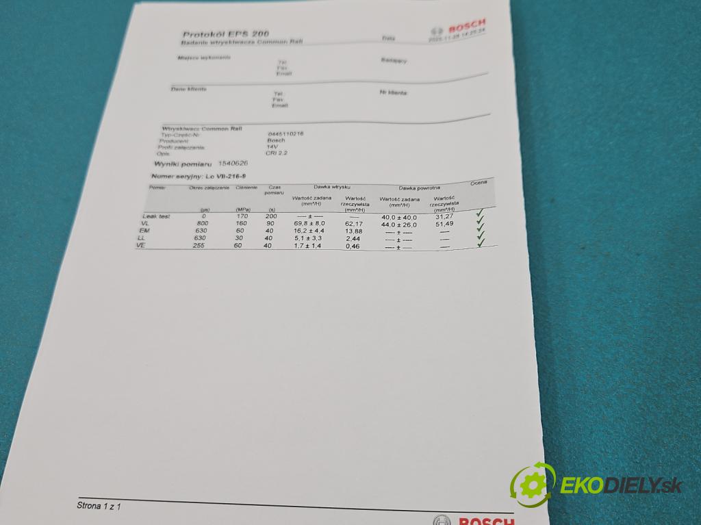 Bmw X3 E83 2003-2010 2.0d (M47): 150 HP manual 110 kW 1995 cm3 5- vstrek 0445110216 (Vstrekovač paliva)