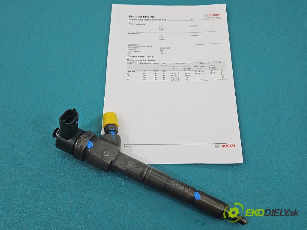 Opel Insignia A 2008-2017 2.0 cdti 160 HP automatic 118 kW 1956 cm3 5- vstrek 0445110327 (Vstrekovač paliva)