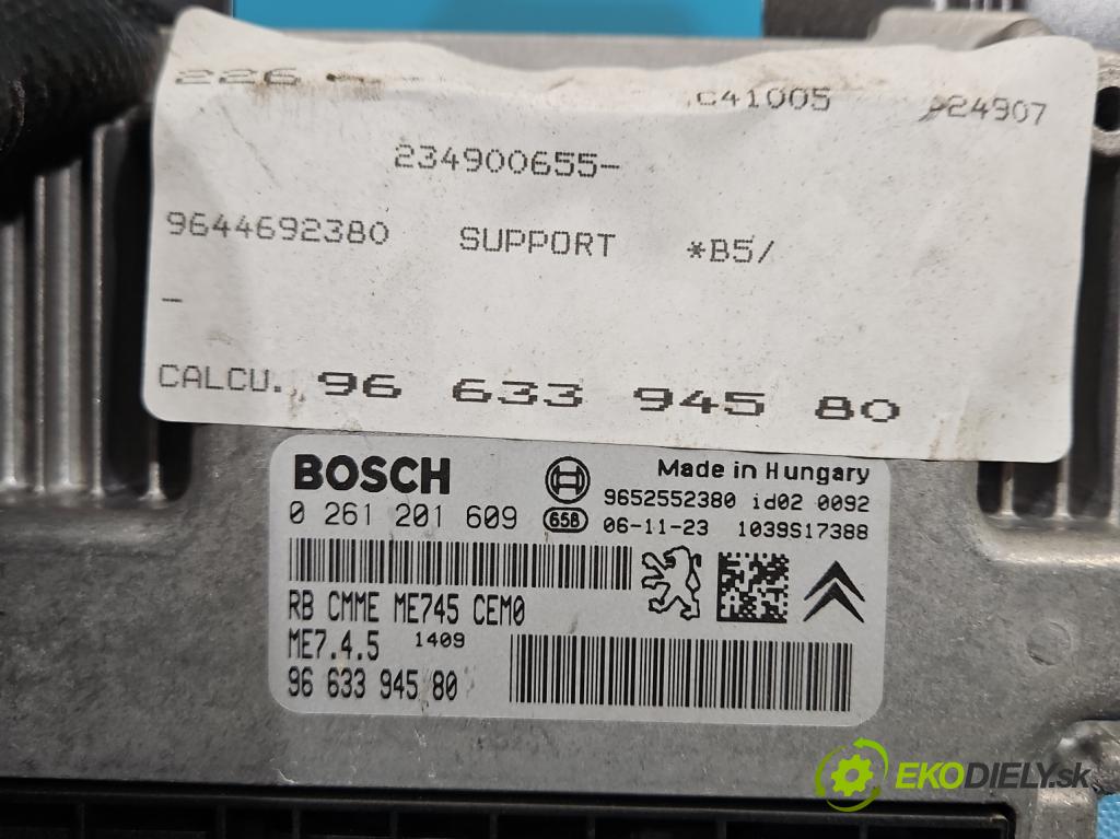 Citroen C4 I 2004-2011 1.6 16V 109 HP manual 80 kW 1587 cm3 5- riadiaca jednotka motora 0261201609