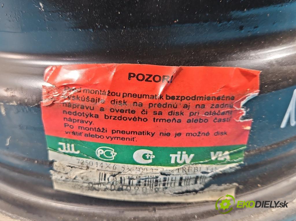 Skoda Fabia I 1999-2007 1.4 16V 101 hp manual 74 kW 1390 cm3 5- Felga ocelový 14"