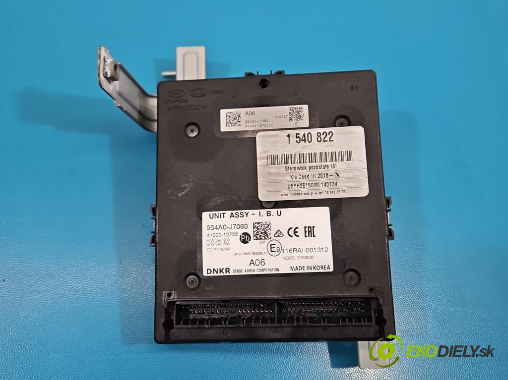 Kia Ceed III 2018- 1.5 160 HP automatic 117.5 kW 1482 cm3 5- riadiaca jednotka ostatné 954A0-J7060