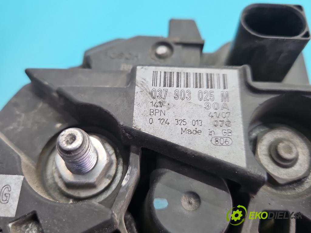 Vw Polo IV 9N 2001-2009 1.4 16V 80 HP manual 59 kW 1390 cm3 5- Alternator 037903025M (Alternátor)