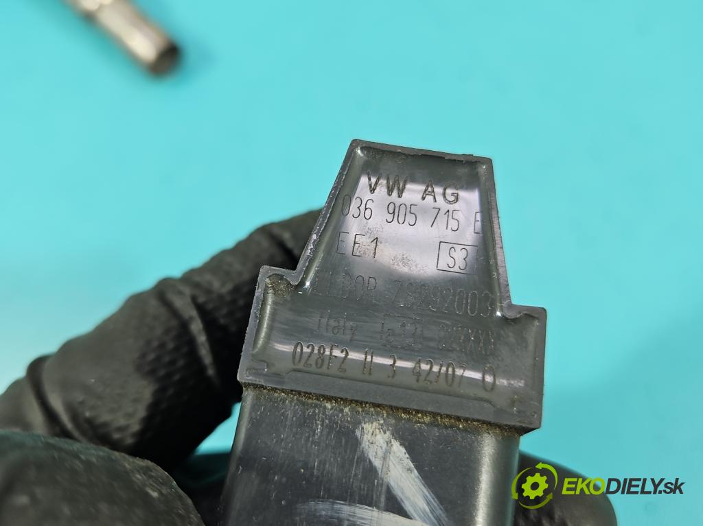 Vw Polo IV 9N 2001-2009 1.4 16V 80 HP manual 59 kW 1390 cm3 5- cievka zapaľovacia 036905715E (Zapaľovacia cievka)