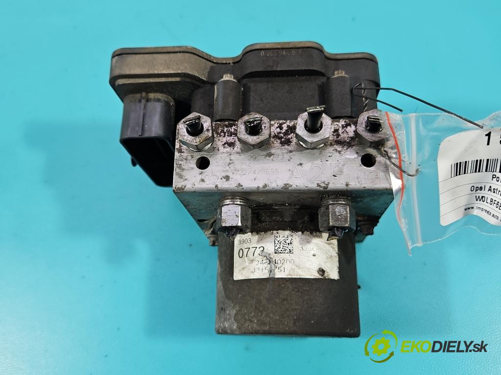 Opel Astra V  2015-2022 1.4 T 125 HP manual 92 kW 1399 cm3 5- čerpadlo abs 0265956259 (Pumpa ABS)