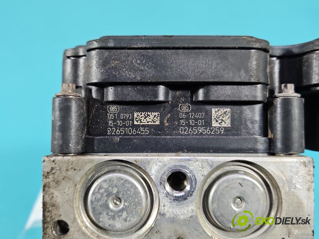 Opel Astra V  2015-2022 1.4 T 125 HP manual 92 kW 1399 cm3 5- čerpadlo abs 0265956259 (Pumpa ABS)