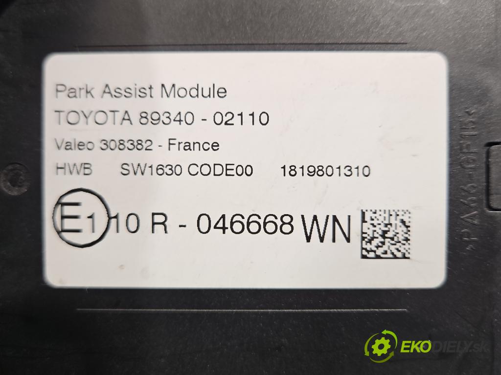 Toyota Auris II 2012-2018 1.8 hybrid 99 HP automatic 73 kW 1798 cm3 5- riadiaca jednotka parkovaní: 89340-02110