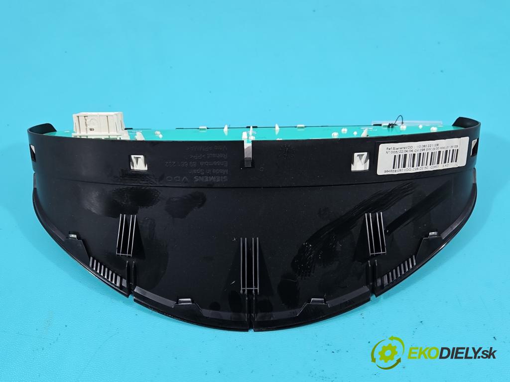 Peugeot 407 2.0 hdi 136 HP manual 100 kW 1997 cm3 4- prístrojovka/ budíky 9646283280 (Prístrojová doska)