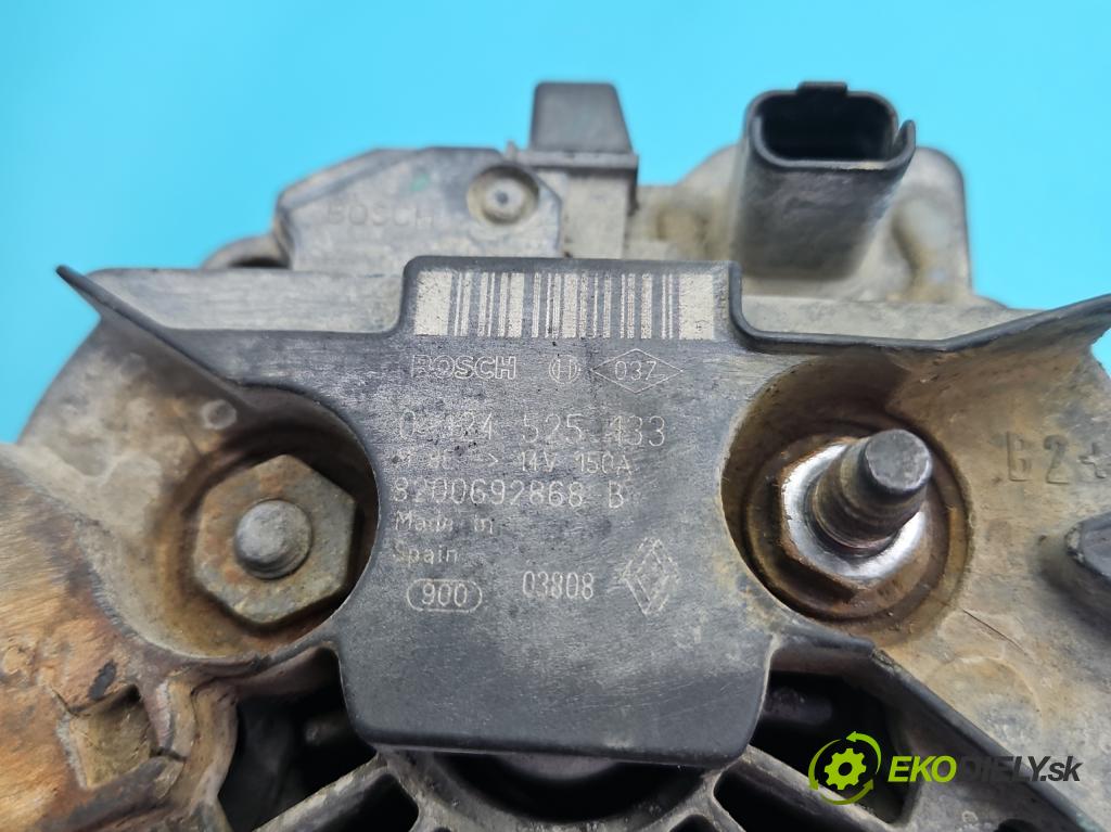 Opel Movano II 2003-2010 2.5 cdti 114 HP manual 84 kW 2463 cm3 5- Alternator 0124525133 (Alternátor)