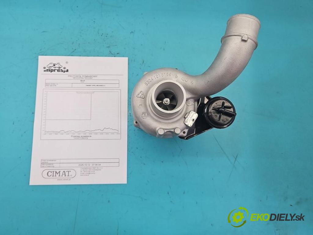 Opel Movano II 2003-2010 2.5 cdti 114 hp manual 84 kW 2463 cm3 5- Turbodmychadlo repasováno K03-055