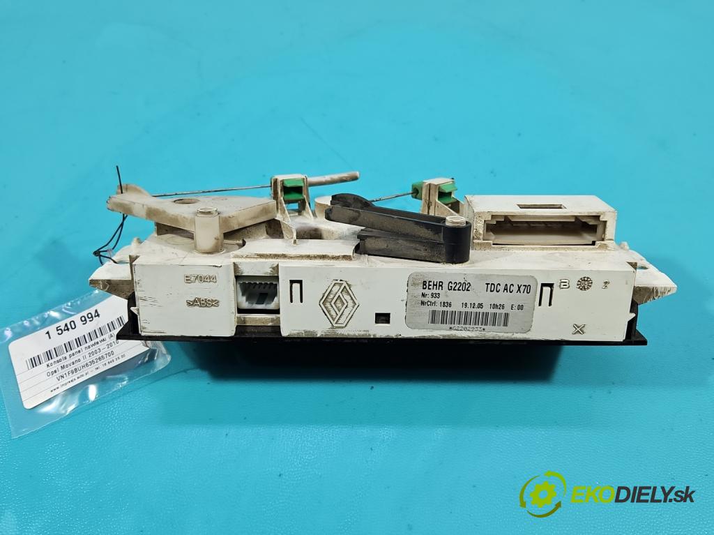 Opel Movano II 2003-2010 2.5 cdti 114 HP manual 84 kW 2463 cm3 5- panel kúrenia