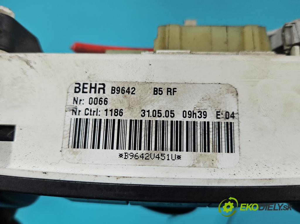Citroen C4 I 2004-2011 1.6 hdi 90 HP manual 66 kW 1560 cm3 3- panel kúrenia B9642V451U