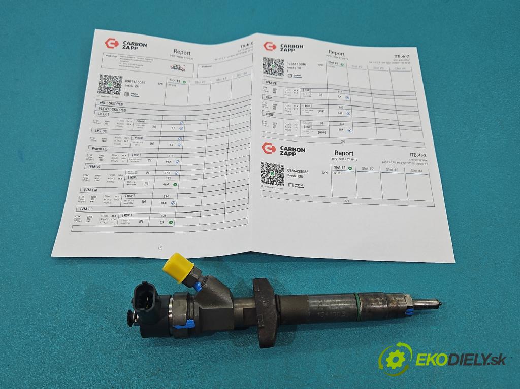 Opel Movano II 2003-2010 2.5 cdti 114 HP manual 84 kW 2463 cm3 5- vstrek 0986435086 (Vstrekovač paliva)